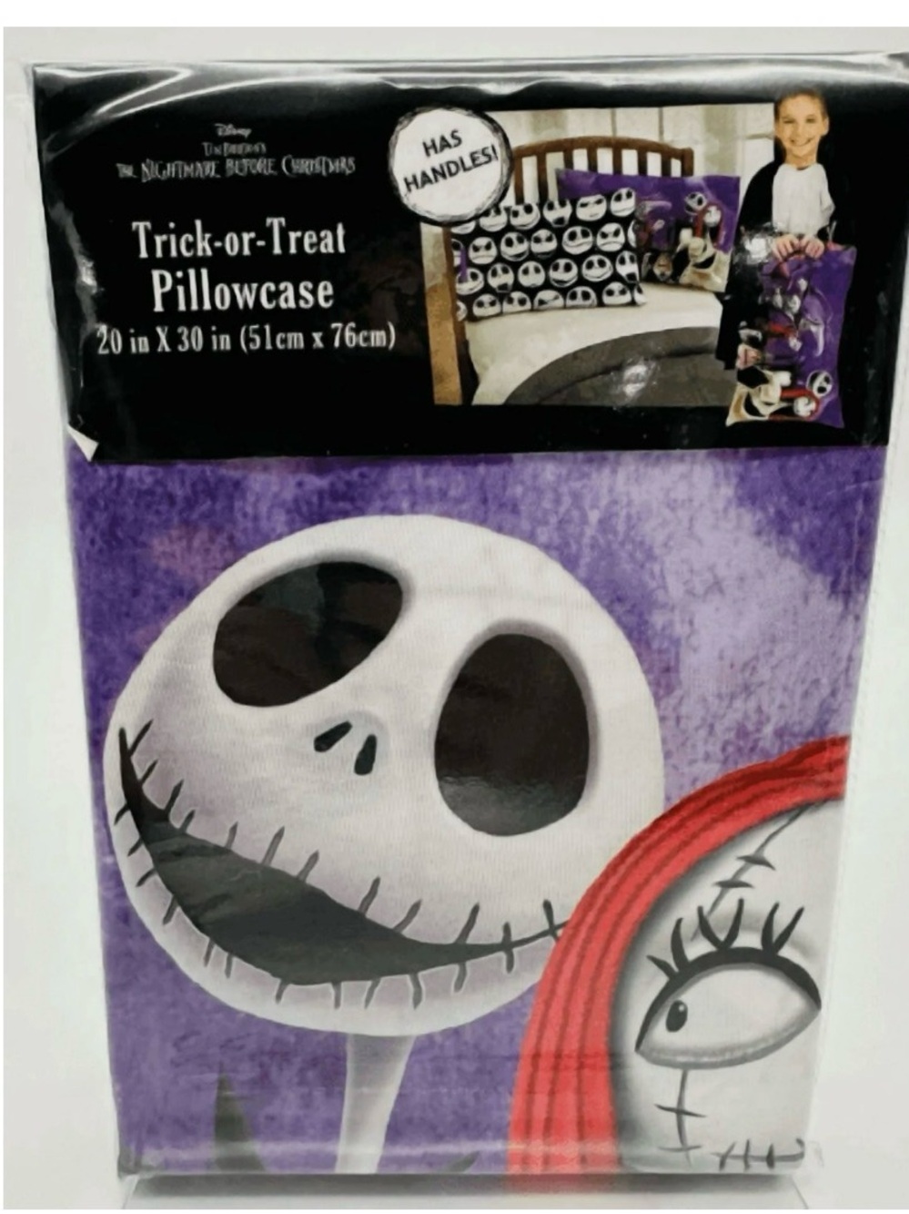 Disney Nightmare Before Christmas 20”x30” Trick-or-Treat Pillowcase w/Handles